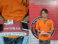 Lagi-lagi, Satres Narkoba Polres Aceh Utara Tangkap Pria Pengedar Sabu