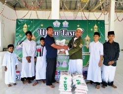 Korem 011/LW Peduli Yatim, Serahkan Sembako Untuk Yayasan Tahfidzul Qur’an Samudera Pasai Mulia