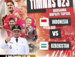Pemkab Tapsel Gelar Nobar Semi Final Antara Indonesia Versus Uzbekistan