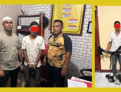 Satreskrim Polres Aceh Timur Bersama Polsek Peureulak Kota Amankan Pelaku Pencurian Sepeda Motor
