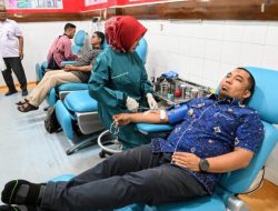 Pj Bupati Aceh Besar Pimpin Donor Darah HUT Ke-40 Kota Jantho