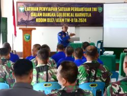 Kodim 0117/Aceh Tamiang Latihan Dalam Rangka Gulbelcal Karhutla