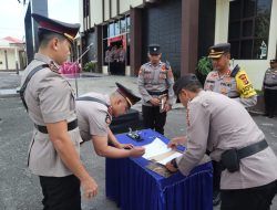 Kapolres Pimpin Sertijab Kabag SDM dan 3 Kasat di Jajaran Polres Aceh Tengah
