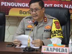 Kapolda Aceh : Harta Kekayaan Para Pelaku Narkoba Harus Ditelusuri