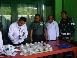 Anggota Kodim 0117/Aceh Tamiang Lakukan Sosialisasi P4GN dan Tes Urin