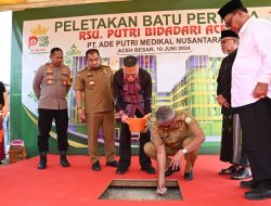 Pj Gubernur Aceh Bersama Pj. Bupati Aceh Besar Lakukan Peletakan Batu Pertama RSU Putri Bidadari Aceh