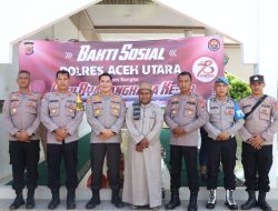 Kapolres Aceh Utara Gelar Bakti Sosial Peringati Hari Bhayangkara ke-78