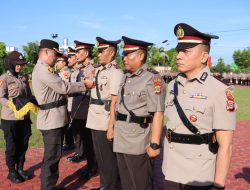 Kasatres Narkoba dan Dua Kapolsek Laksanakan Sertijab di Polres Aceh Utara