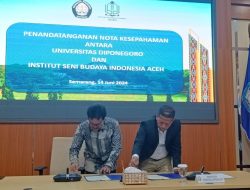 Matangkan Rencana ISBI Aceh menuju PTN BLU, ISBI Aceh tandatangani MoU dengan UNDIP Semarang