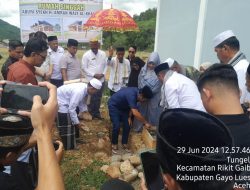 Pj Bupati Gayo Lues Letakan Batu Pertama Pembangunan Rumah Singgah Abuya Syekh H Amran Waly AL-khalidi