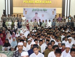 Polres Aceh Utara Santuni Anak Yatim dan Gelar Yasinan Pada Malam Jumat Berkah