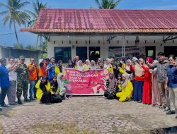 Kolaborasi Desa, Mahasiswi PKL USCND & BPBD Gelar Gotong Royong dan Suluh Bahaya Kebakaran