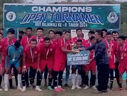 Syech Muharram : Final Open Turnamen Sepak Bola HUT Ke-2 Rajawali Gampong Aneuk Glee Indrapuri