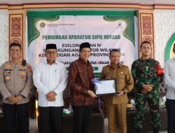 Kapolres Aceh Tengah Hadiri Penyerahan Sertifikat Kota Wakaf dan Pembinaan Aparatur Sipil Negara Eselon III dan IV