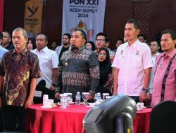 Pj Bupati Iswanto Hadiri Temu Mitra Sponsorship PON XXI Tahun 2024 Aceh – Sumut untuk Wilayah Aceh