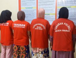 Polres Aceh Barat Amankan Empat Terduga Pengerusakan di Woyla