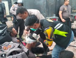Amankan Unjuk Rasa di Lhokseumawe, Empat Personel Polri Terluka
