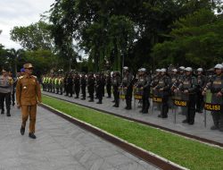 Pj. Walikota Langsa Pimpin Apel Gelar Pasukan Operasi Mantap Praja Seulawah 2024