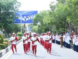 Ribuan Masyarakat Kota Langsa Sambut Kirap Obor PON XXI Aceh-Sumut