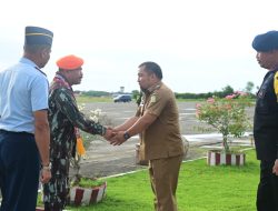Pj Bupati Iswanto Sambut Kedatangan Dankopasgat di Lanud SIM Blang Bintang