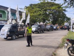 Pastikan Tertib dan Lancar, Polsek Paya Bakong Amankan Shalawat Keliling Peringati Maulid Nabi