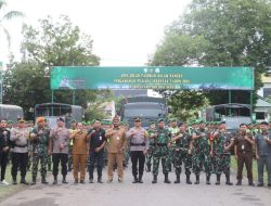 Kapolres Hadiri Apel Gelar Pasukan Pengamanan Pilkada 2024 di Kodim 0103/Aceh Utara