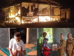 Rumah Disabilitas Warga Desa Gunung Terang Ludes Terbakar, Pemdes Beri Bantuan