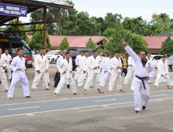 Asah Kemampuan Personel, Polres Aceh Utara Gelar Latihan Beladiri Polri