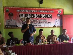 Musrenbang Desa Kota Guring Kecamatan Rajabasa di Hadiri Wakil Ketua 1 DPRD Lampung Selatan