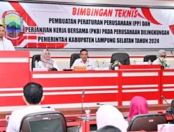 Plt Bupati Lampung Selatan Buka Bimtek Pembuatan PP dan PKB Bagi Perusahaan