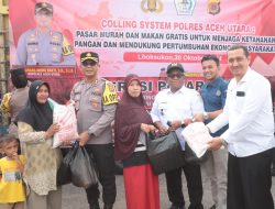 Pasar Murah di Polres Aceh Utara Diminati Warga, Disediakan Sarapan Gratis