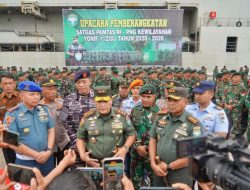 “Pangdam IM Pimpin Upacara Pemberangkatan 450 Personel Satgas Pamtas RI-PNG Kewilayahan Yonif 112/DJ”