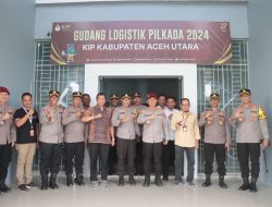 Kapolres Aceh Utara Dampingi Pamatwil Polda Aceh Cek Kesiapan Pelaksanaan Pilkada Serentak