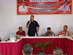 Hadiri Musrenbangdes Desa Sumur Kumbang, Merik Havit,SH.MH Wakil ketua 1 DPRD Lamsel Serap Aspirasi Masyarakat Desa