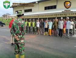 Tanamkan Rasa Cinta Lingkungan, TNI Bersama Muspika dan Warga Laksanakan Gotong-royong