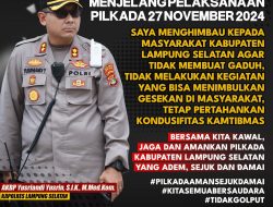 Kapolres Lampung Selatan Himbau Masyarakat Jaga Kondusifitas Jelang Pemungutan Suara Pilkada