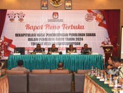 Rekapitulasi Suara Pilkada Serentak KPU Padangsidimpuan Kota 2024, Berjalan Lancar  Aman dan Terkendali serta Kondusif