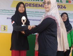 Meriahkan Hari Disabilitas Internasional (HDI) 2024 SLB Negeri Kota Langsa Serahkan Piala