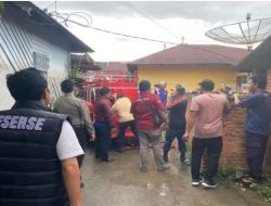 Polres Padangsidimpuan Tanggap Tangani Kebakaran Rumah, Diduga Akibat Arus Pendek Listrik