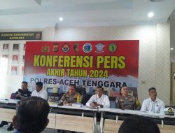 Akhir Tahun 2024 Polres Agara Gelar Konferensi Pers