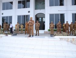 Sekda Pimpin Apel Gabungan di Lingkungan Pemerintah Kabupaten Asahan