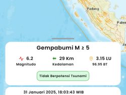 Gempa Bumi Guncang Negeri Pala, Tidak Berpotensi Tsunami