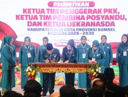Hj Patimah M Toha Resmi Dilantik Sebagai Ketua TP PKK Muba Periode 2025-2030