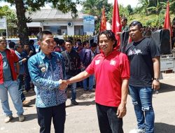 Buruh PT Sanxiong Steel Gelar Demo di Disnaker Lampung Selatan, Tuntut Pemenuhan Hak-Hak Pekerja