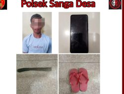 Lambang Terduga Pelaku Curas ditangkap Polisi didesa Sungai Anggit