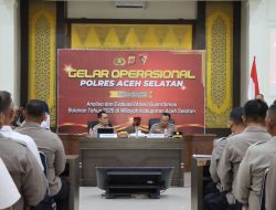Polres Aceh Selatan Gelar Operasional Bulanan, Bahas Evaluasi Kamtibmas Tahun 2025
