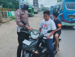Tekan Angka Kecelakaan, Satlantas Polres Aceh Utara Gelar Patroli Hunting di Lintas KTL