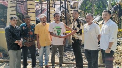 Prihatin dan Peduli : DPD-PWO Aceh Utara Kunjungi Korban Kebakaran dan Serahkan Santunan