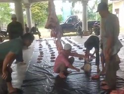 Semangat Berbagi : Tingkatkan Kebersamaan Warga, Sembelih 8 Ekor Lembu dan 3 Kibas