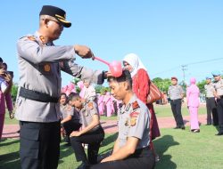 Puluhan Personel Naik Pangkat, Kapolres : Wujud Penghargaan Atas Dedikasi Loyalitas dan Prestasi